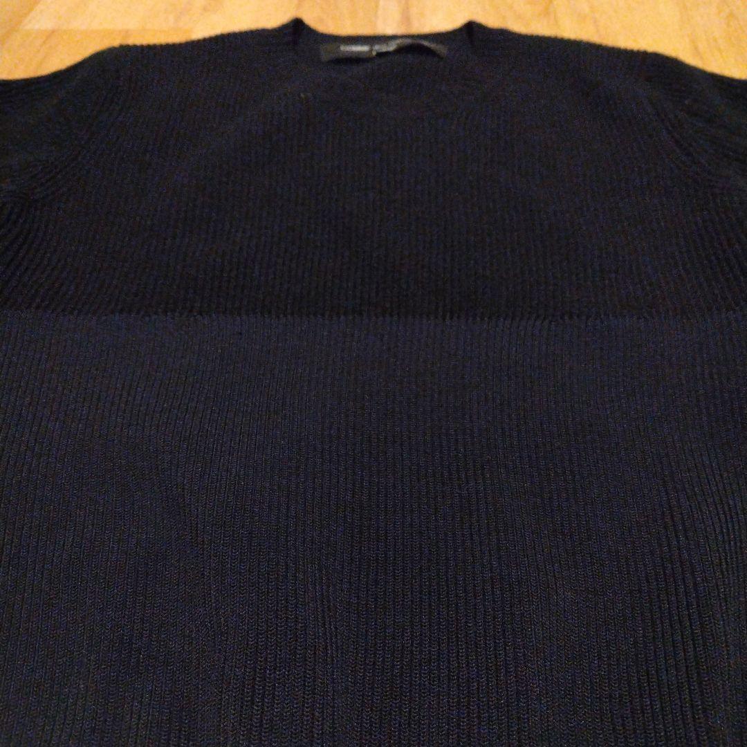 美品 16AW ギャルソン オム グラデーションニット ダークネイビー 古着