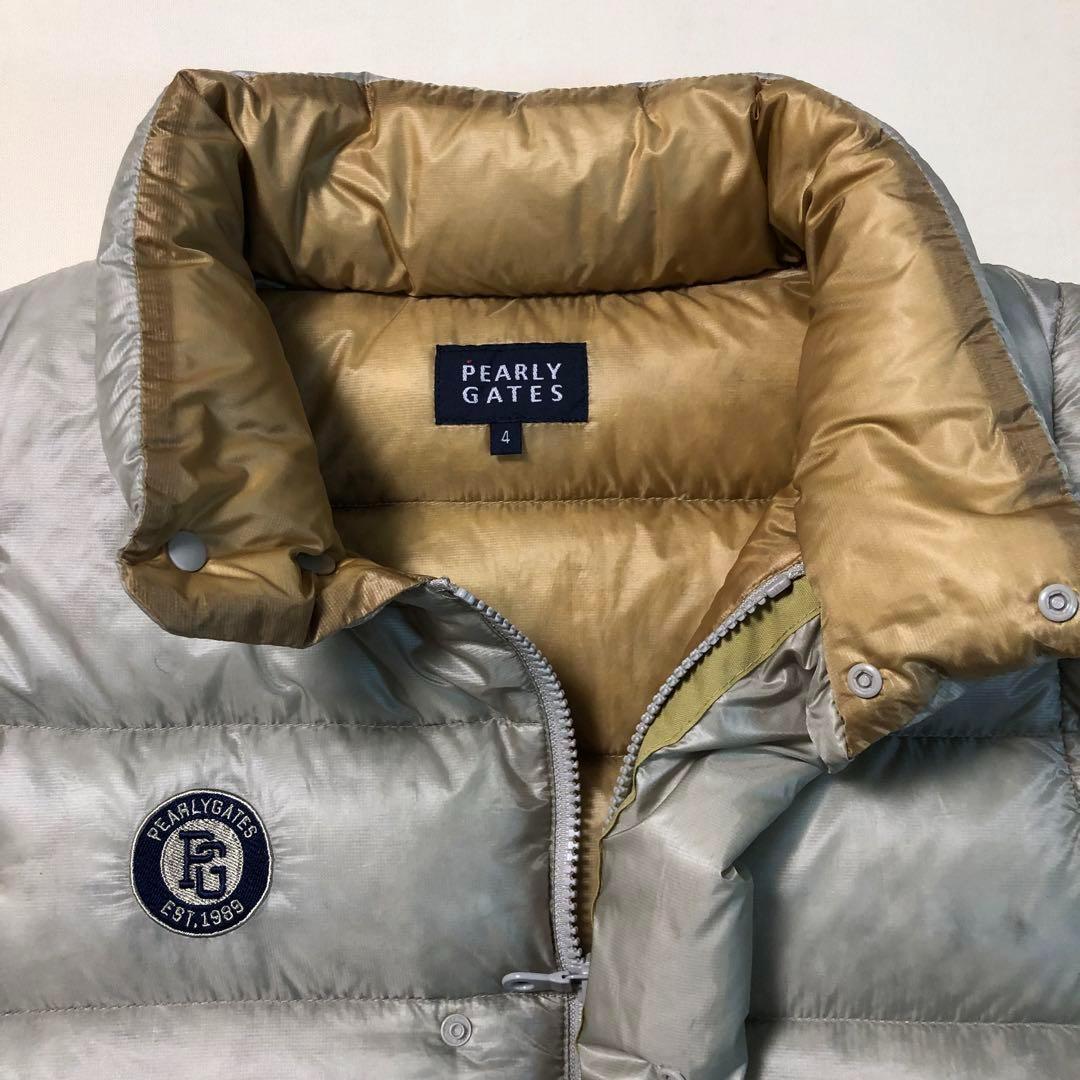 パーリーゲイツ ダブルジップ ダウン ベスト グレー サイズ4