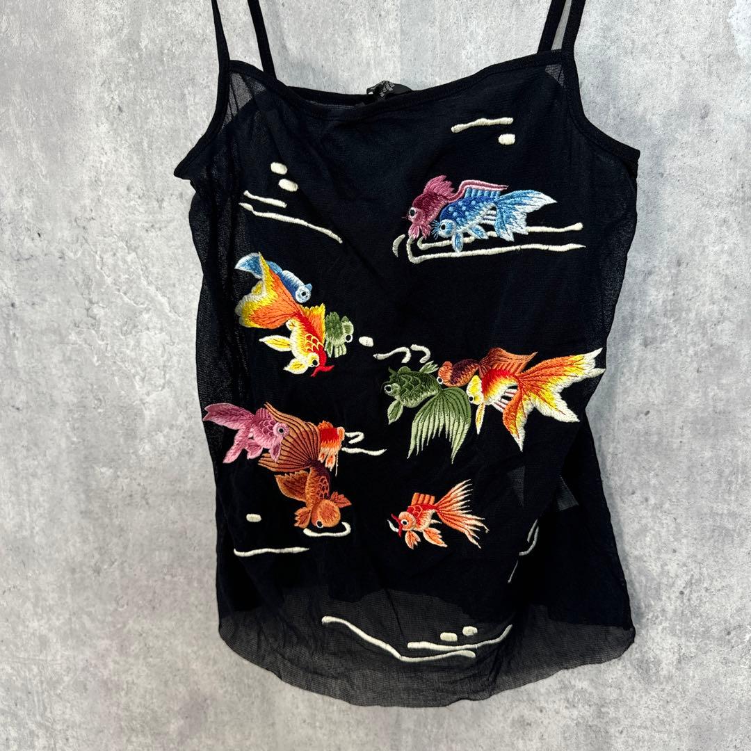 VIVIENNE TAM 金魚刺繍 パワーネット トップス 1