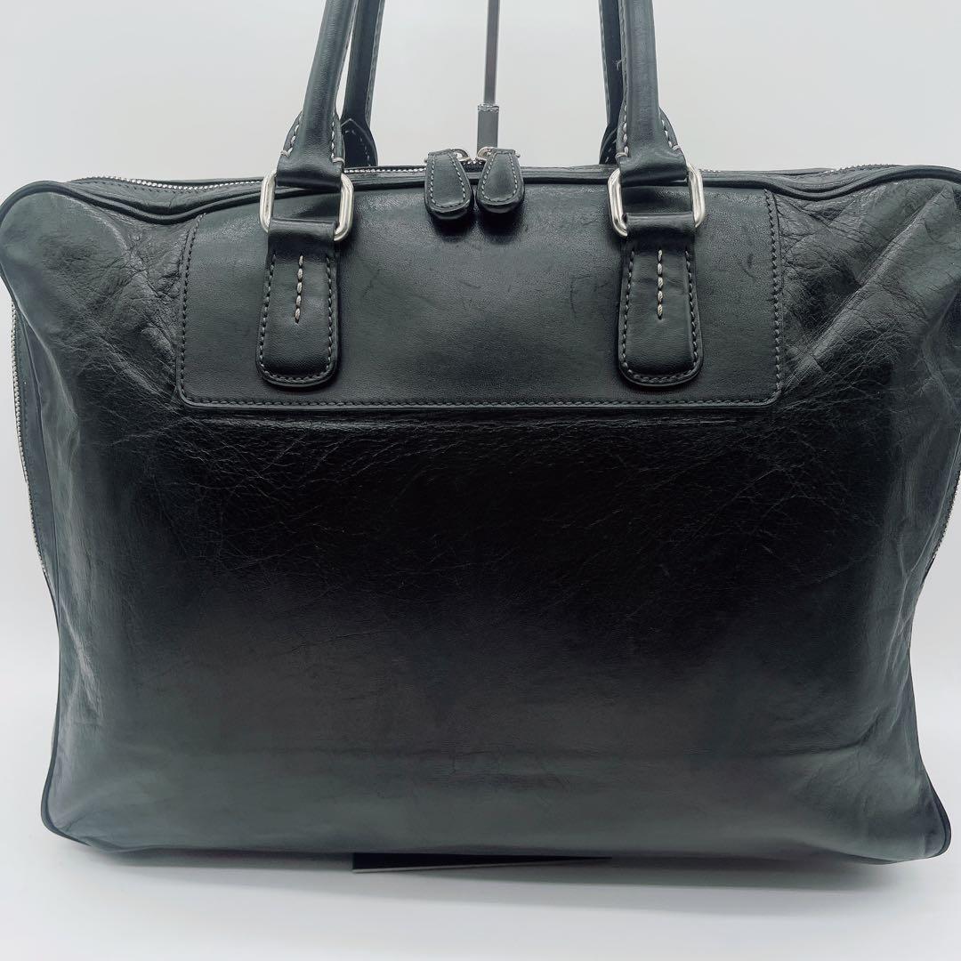 【ソメスサドル】ビジネスバッグ レザー ブラック A4サイズ収納可