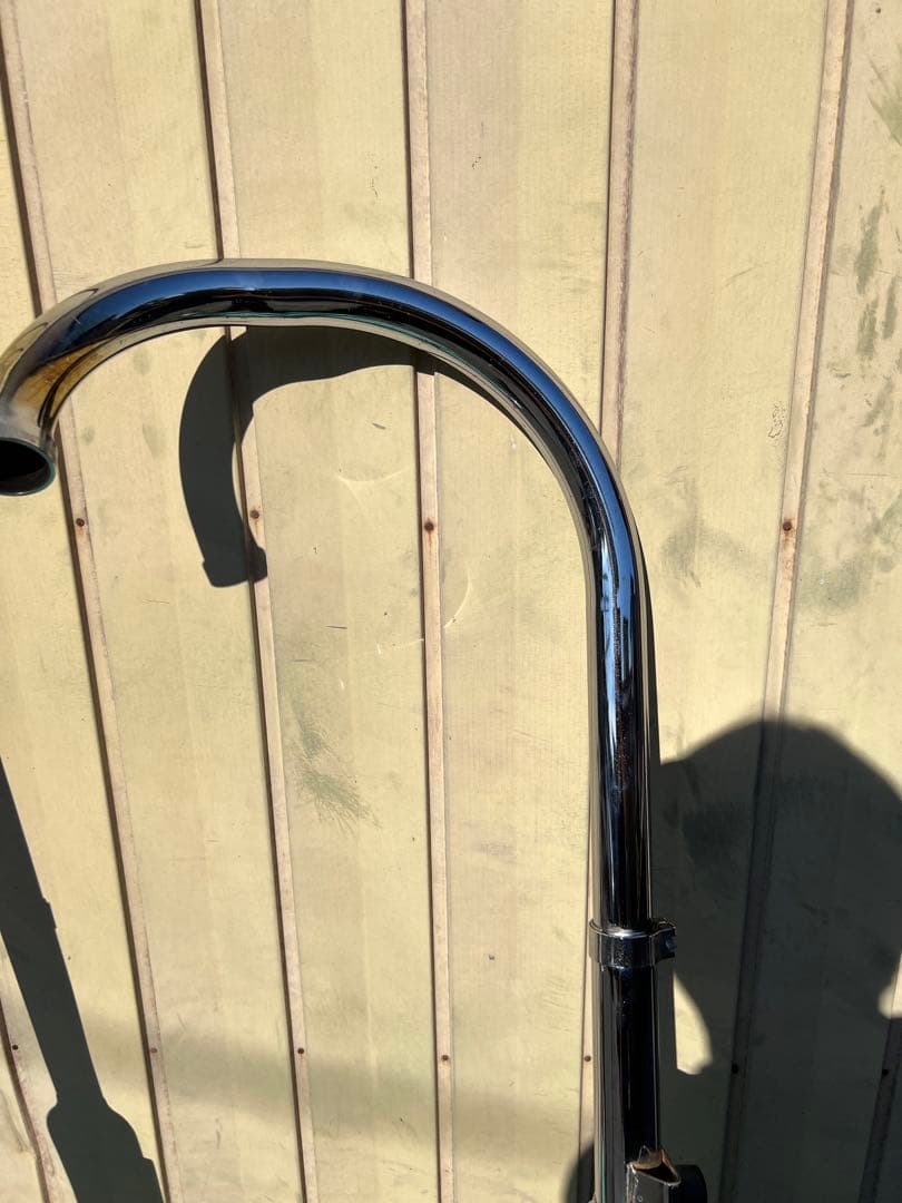 w650用ポッシュ　フルエキスチールクロームメッキ マフラー