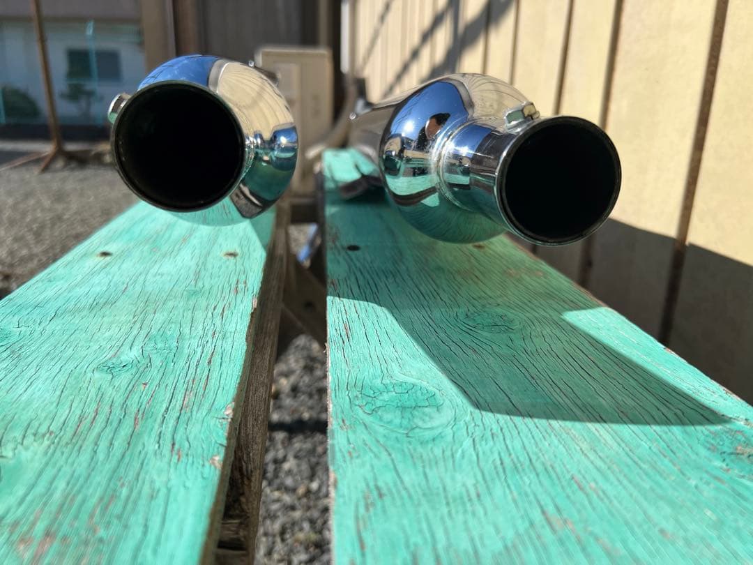 w650用ポッシュ　フルエキスチールクロームメッキ マフラー