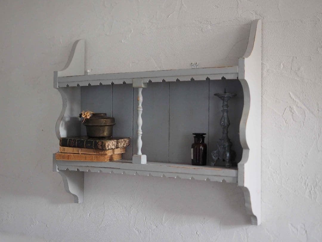 フランス　アンティーク　ウォールシェルフ　棚　壁掛けラック