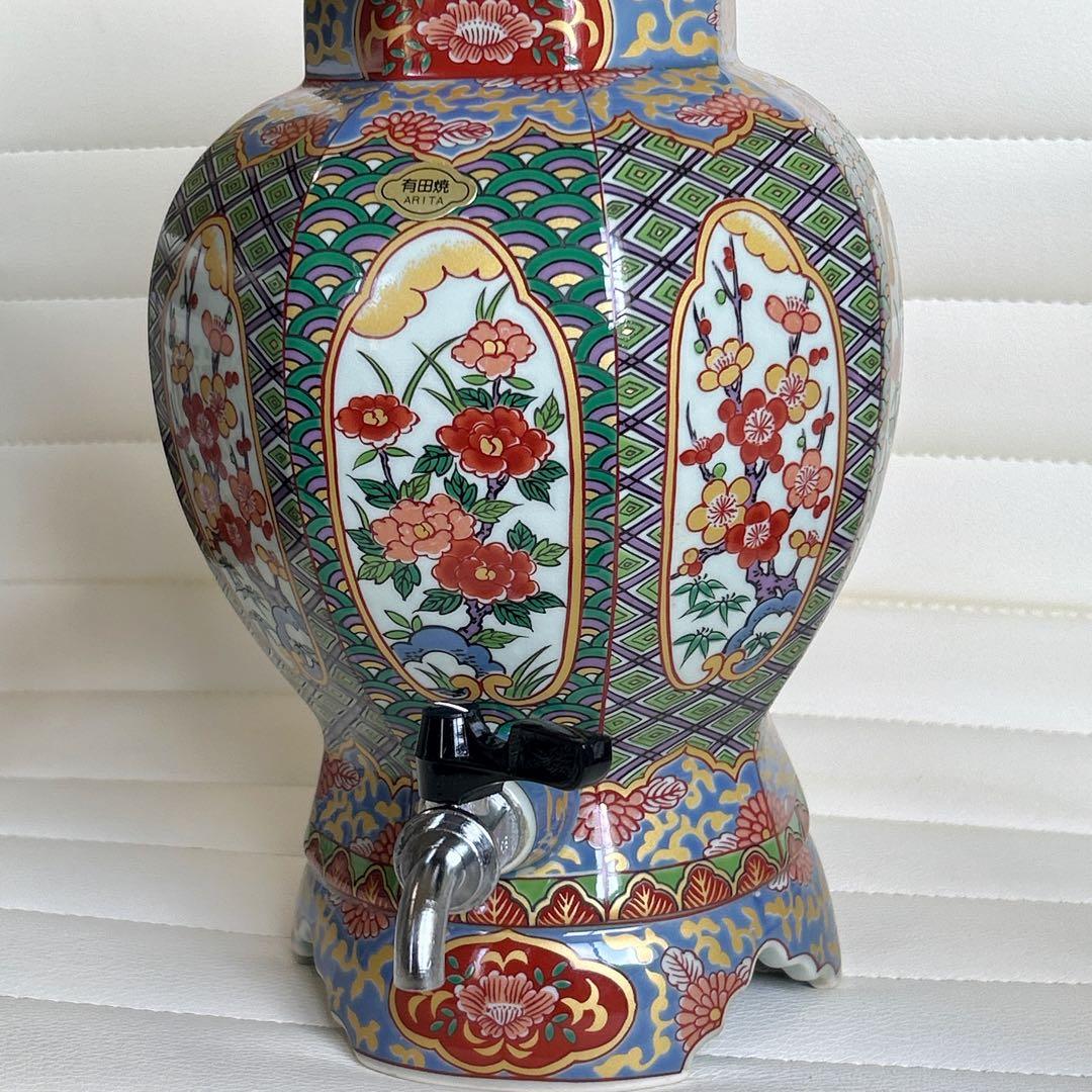 希少☆有田焼　未峰窯　金彩古伊万里　焼酎サーバー　酒器セット　タンブラー　色絵