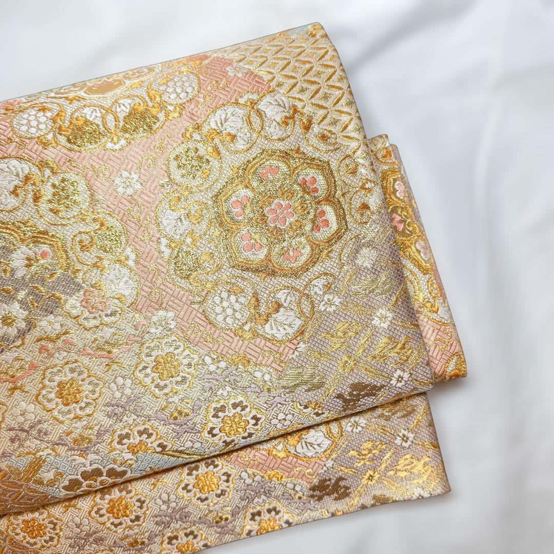 choco様 一体型 ワンタッチ帯 作り帯 マジックテープ 佐賀錦 豪華 袋帯