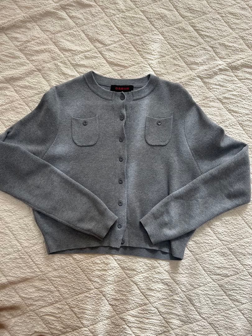 CAbAn グレー 長袖カーディガン