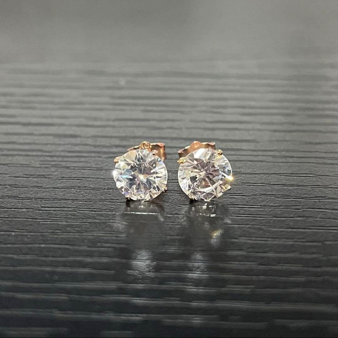 AVALANCHE アバランチ 14K ローズゴールド スタッズ ピアス 7mm