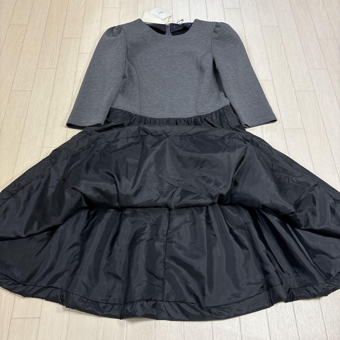 新品 タグ付き エムズグレイシー 中綿スカート 切替ワンピース 42