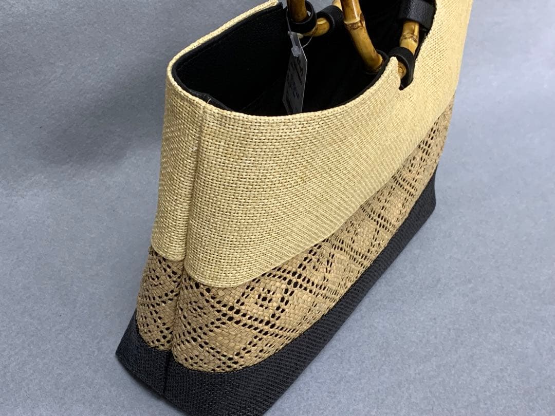 夏のパナマバッグＡ４サイズがはいる　浴衣、夏の紬、小千谷に　普段使いも出来ます