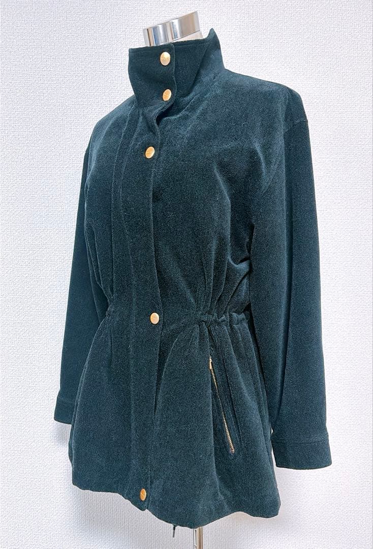 【Burberrys】モッズコート　ノバチェック　アウター　黒　レディースＭ相当