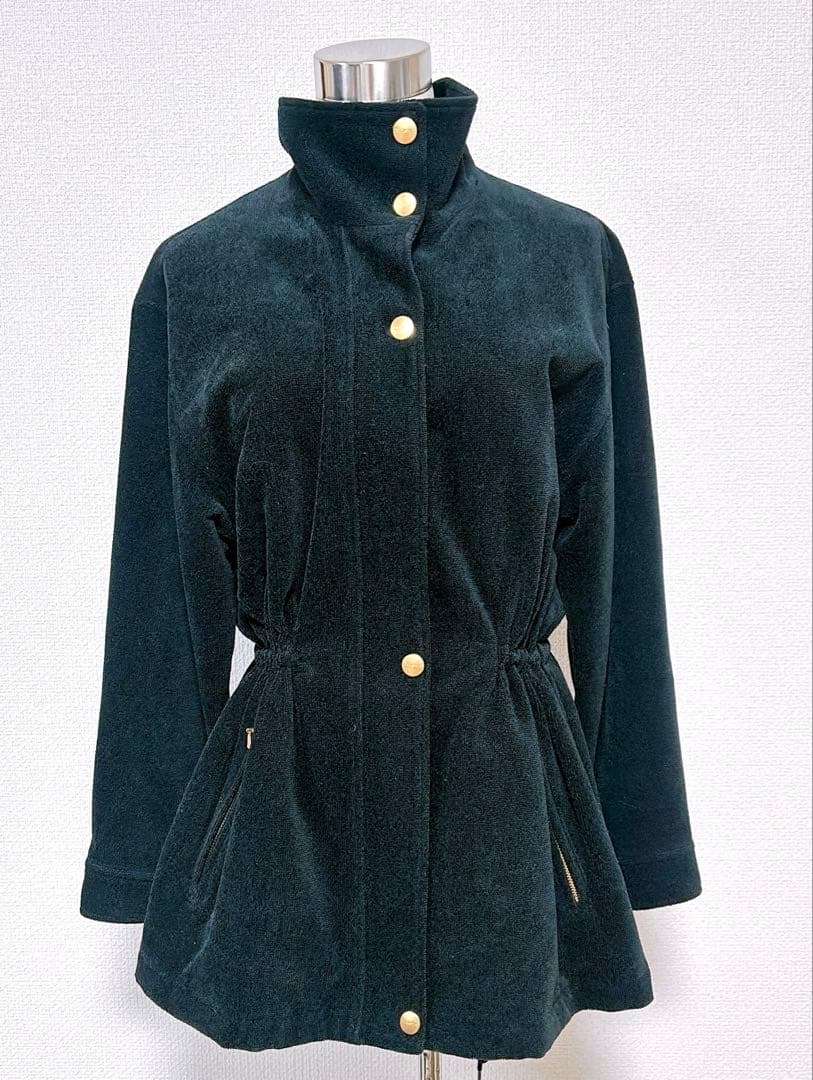 【Burberrys】モッズコート　ノバチェック　アウター　黒　レディースＭ相当