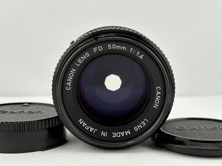 ★美品★キャノン CANON NEW FD 50mm F1.4 ★前後キャップ★