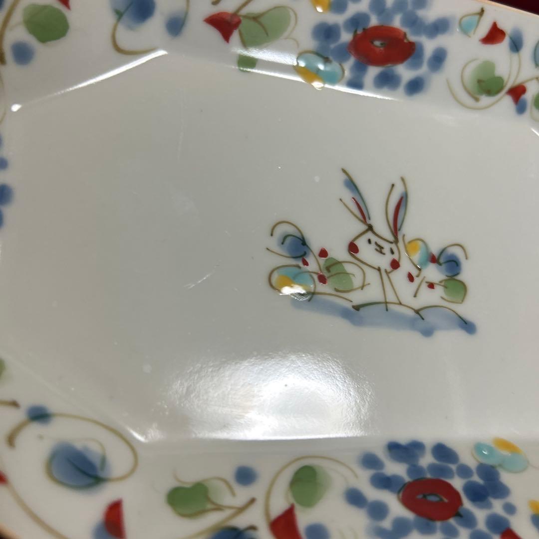 作家　陶芸作家　空萌工房 うさぎ 田口紀美子　八角皿