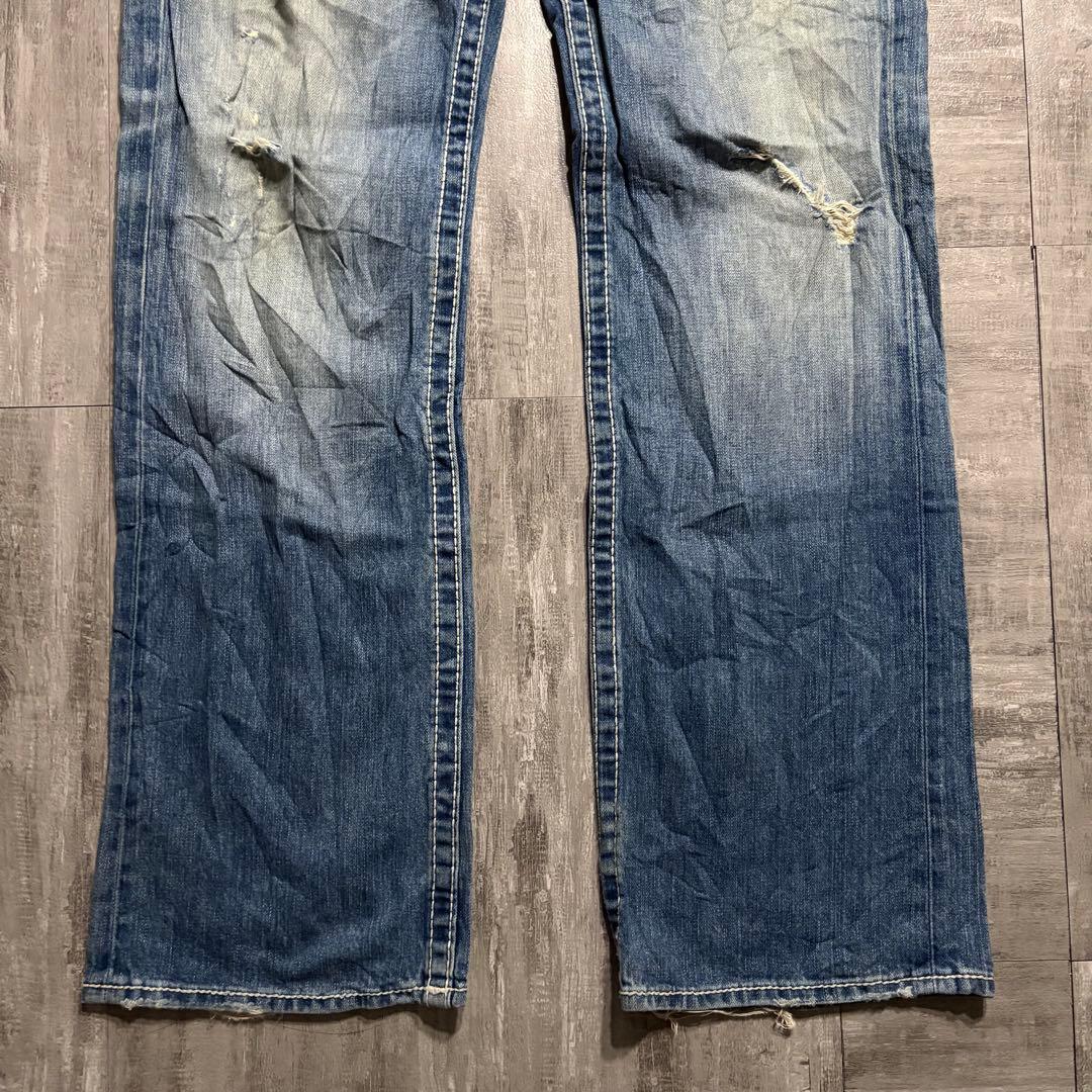 TRUE RELIGION bobby big t 白ステッチ　刺繍　USA