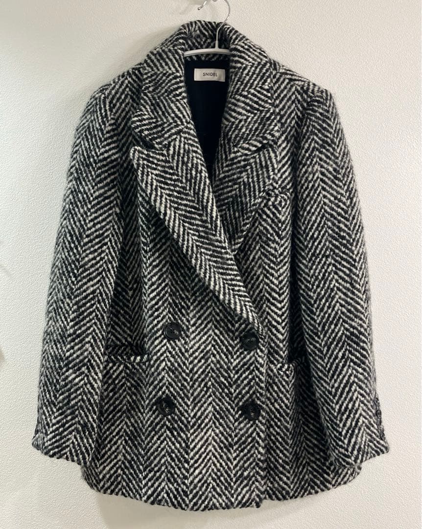 スナイデル SNIDEL オーバーボックスジャケットコート ブラック