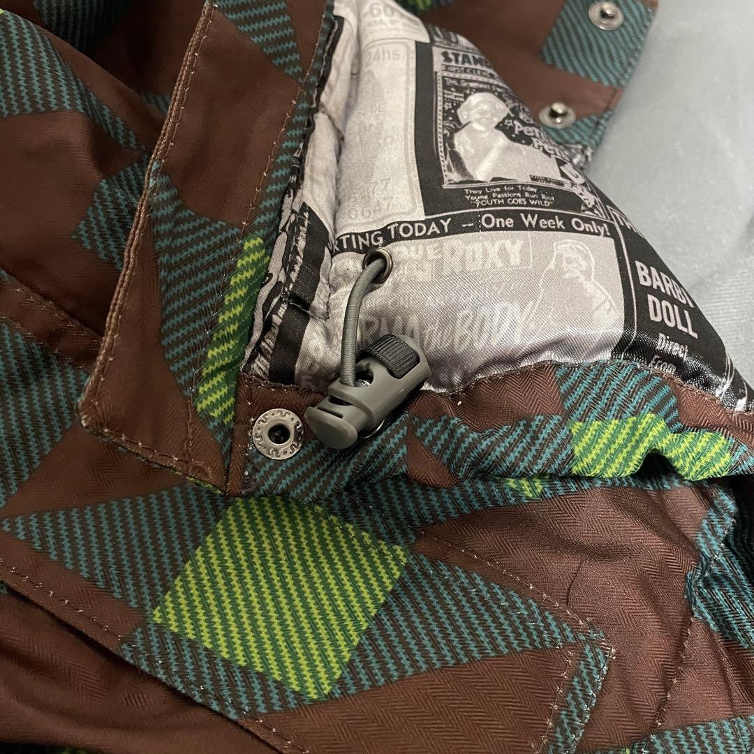 Burtonバートンスキーウェアスノーボードジャケットパーカーフードチェック総柄