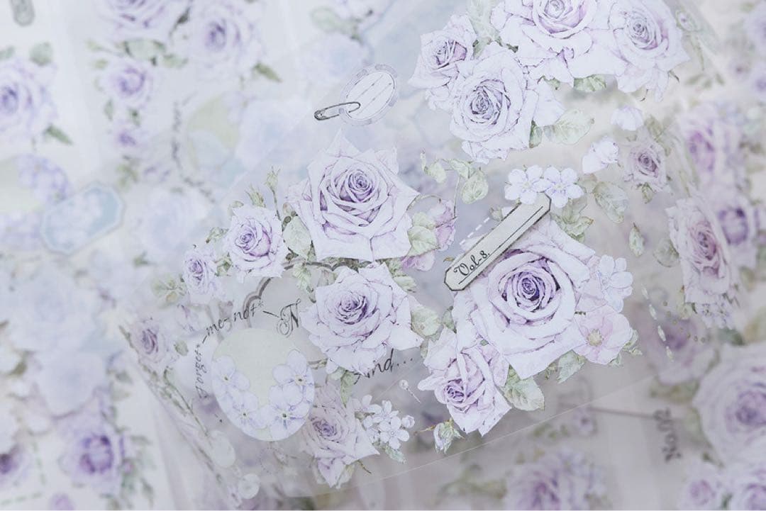 小白家文創《紫雾》海外マスキングテープ　マステ 【1812】