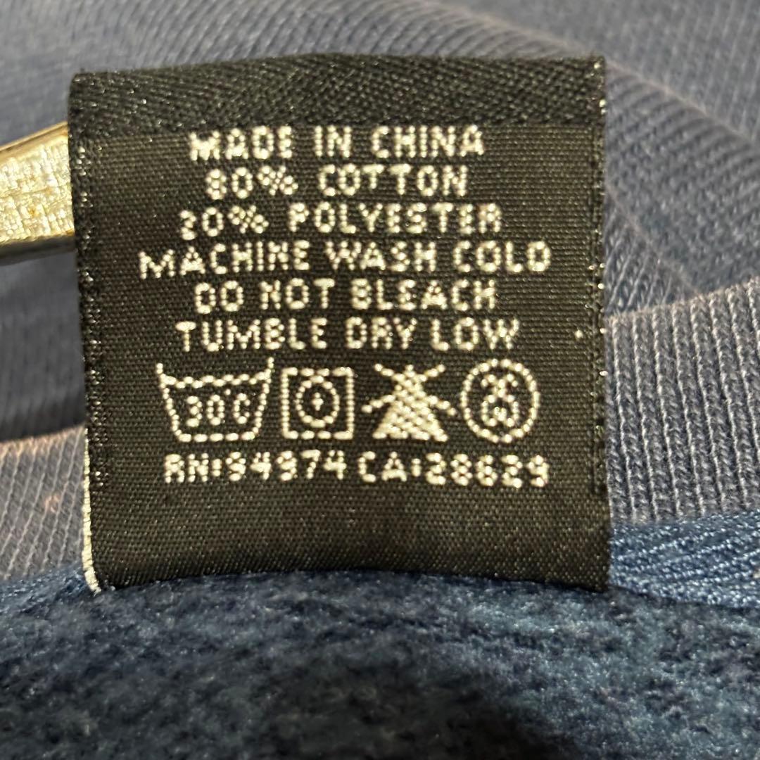 90s OLD STUSSY グラフィック スウェット フェード ネイビー L