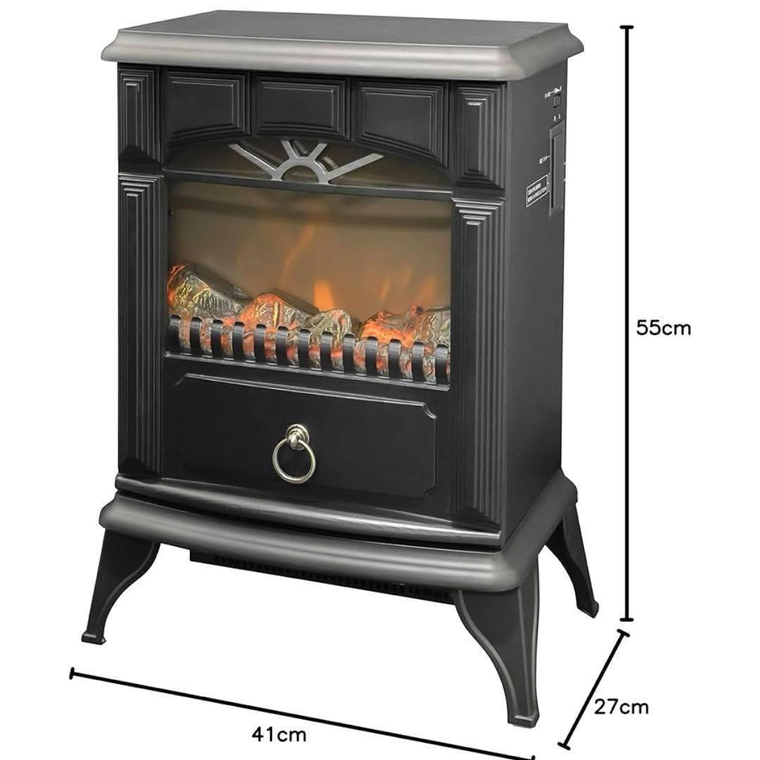 【新品】YAMAZEN 暖炉型ヒーター YDH-SK10(B) 山善 ヒーター