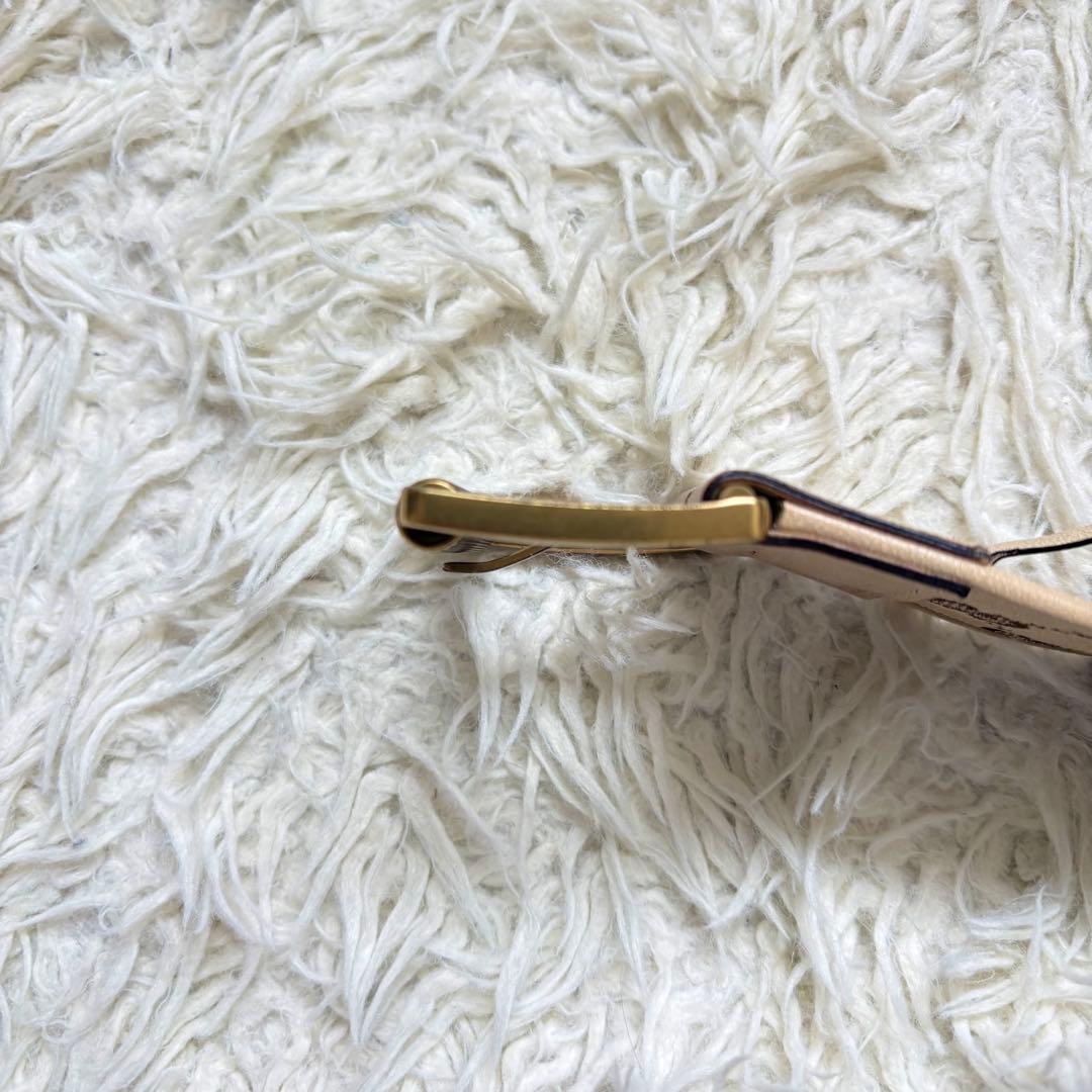 美品　グッチ GUCCI ベルト GGキャンパス 109327 ゴールド金具