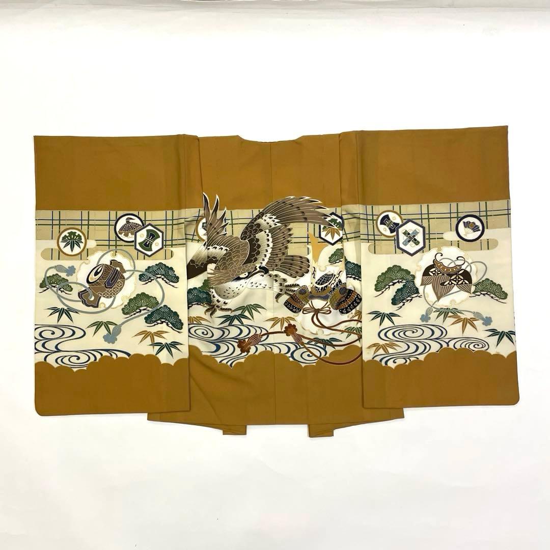 七五三 羽織セット 男の子 羽織 着物 長襦袢 半衿付き 5歳 No.129