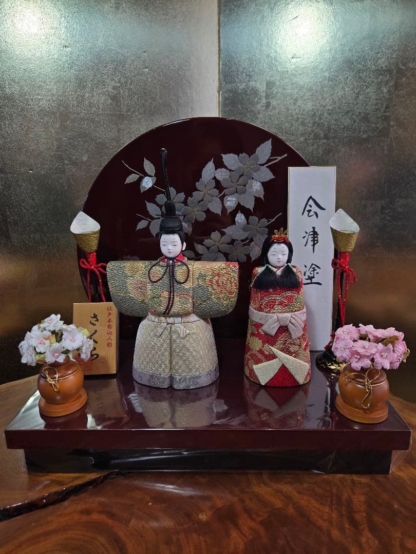 【一点限り】木目込み雛　立雛飾り　G3