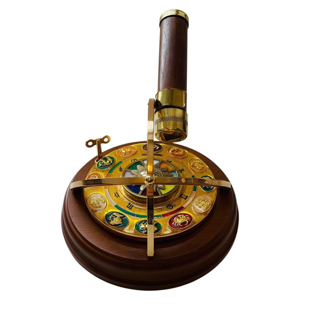 万華鏡 オルゴール 天球儀モチーフ 12星座 アンティーク風 インテリア