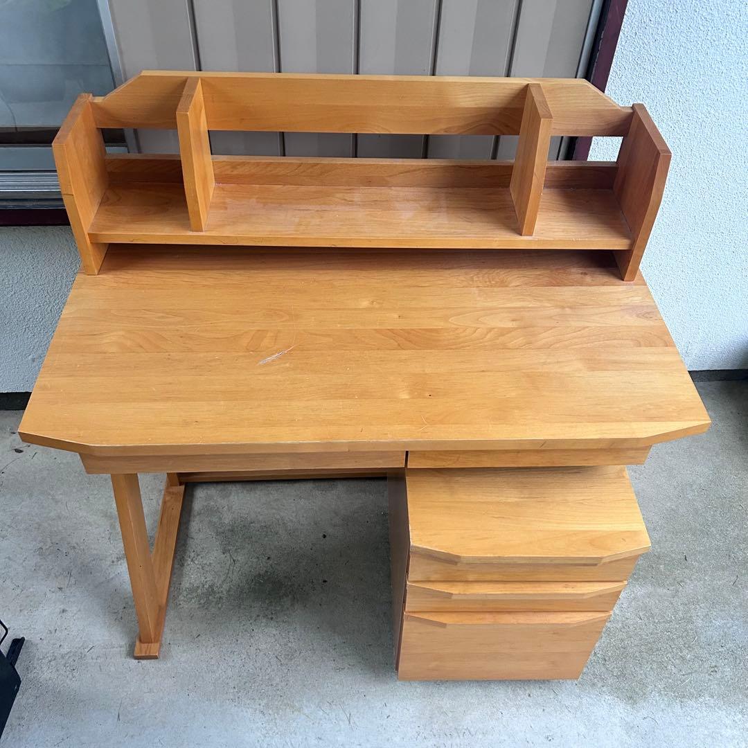 ACTUS アクタス リーヴェ 学習机 デスク 上棚付き 北欧 無垢風 幅105