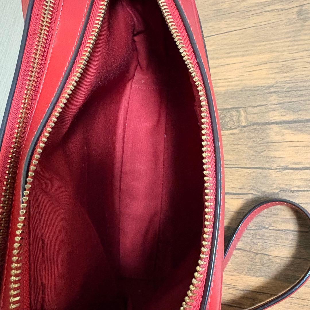 Coach ショルダーバッグ 中型 ブラウン/レッド