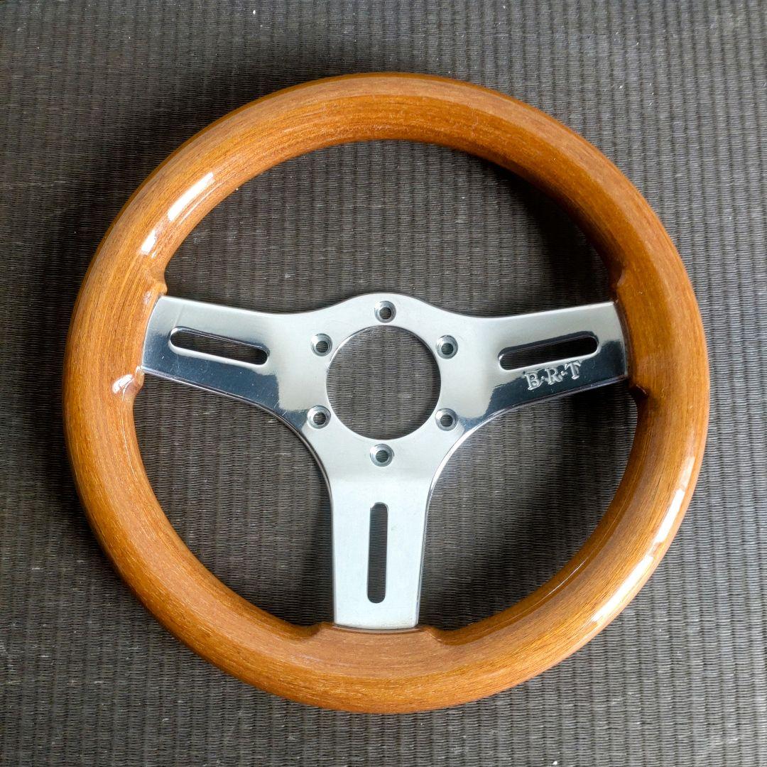 希少　BRT ステアリング　28.5パイ　長穴　小径　ウッド　oba