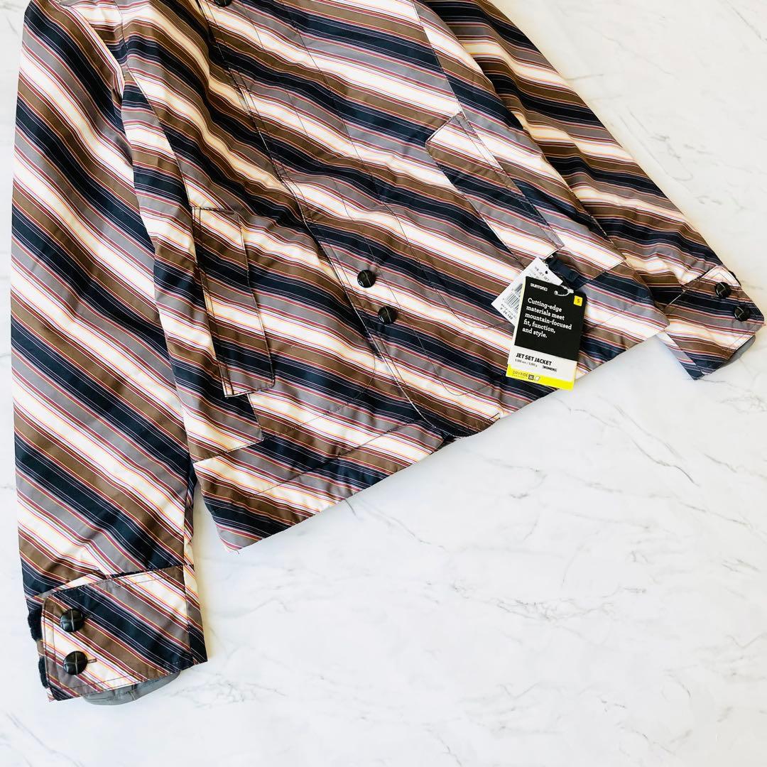 4357【新品タグ付き】バートン スノボウェア ジャケット ストライプ柄