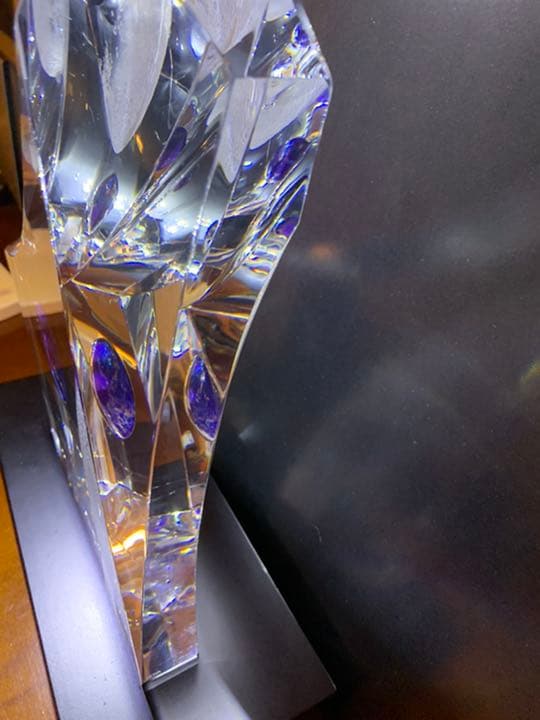 HOYAホヤ【クリスタル・オブジェ】月からの地球　宇宙の神秘eartoon