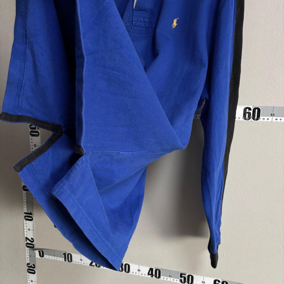 青 L POLO ポロ Ralph Lauren ラルフローレン長袖ラガーシャツ
