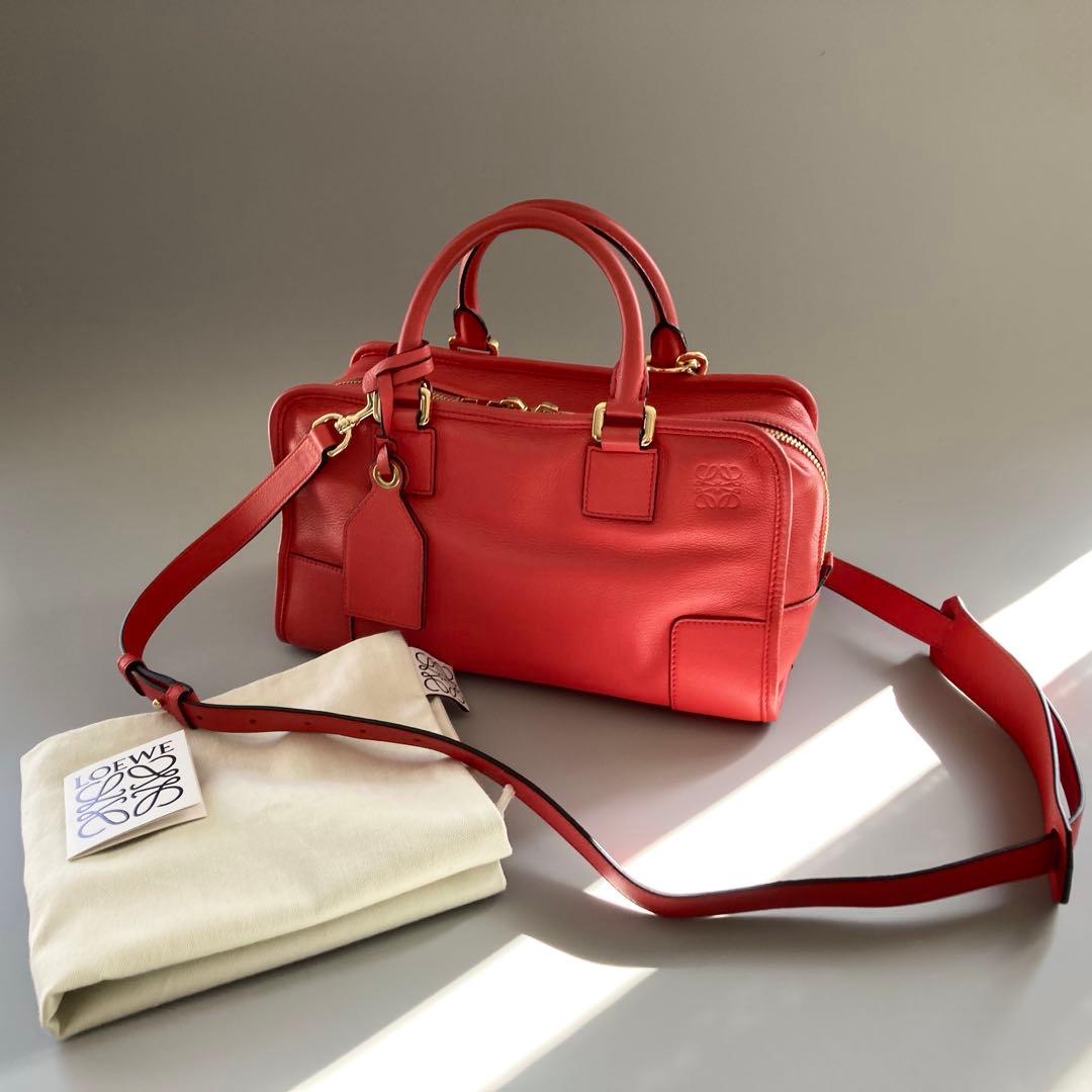 美品 LOEWE ロエベ アマソナ28 ハンド ショルダーバッグ レザー 後期型