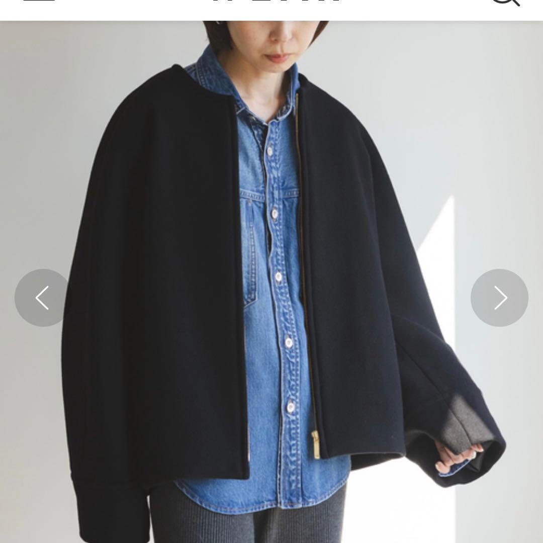 Noble MTRショートケープブルゾン ブラック