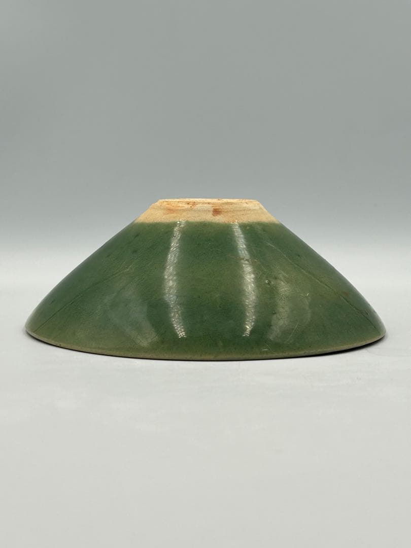 ★0030宋時代　吉州窯 緑釉鳳紋碗 磁器 ★天目茶碗 茶道具 茶器 唐物