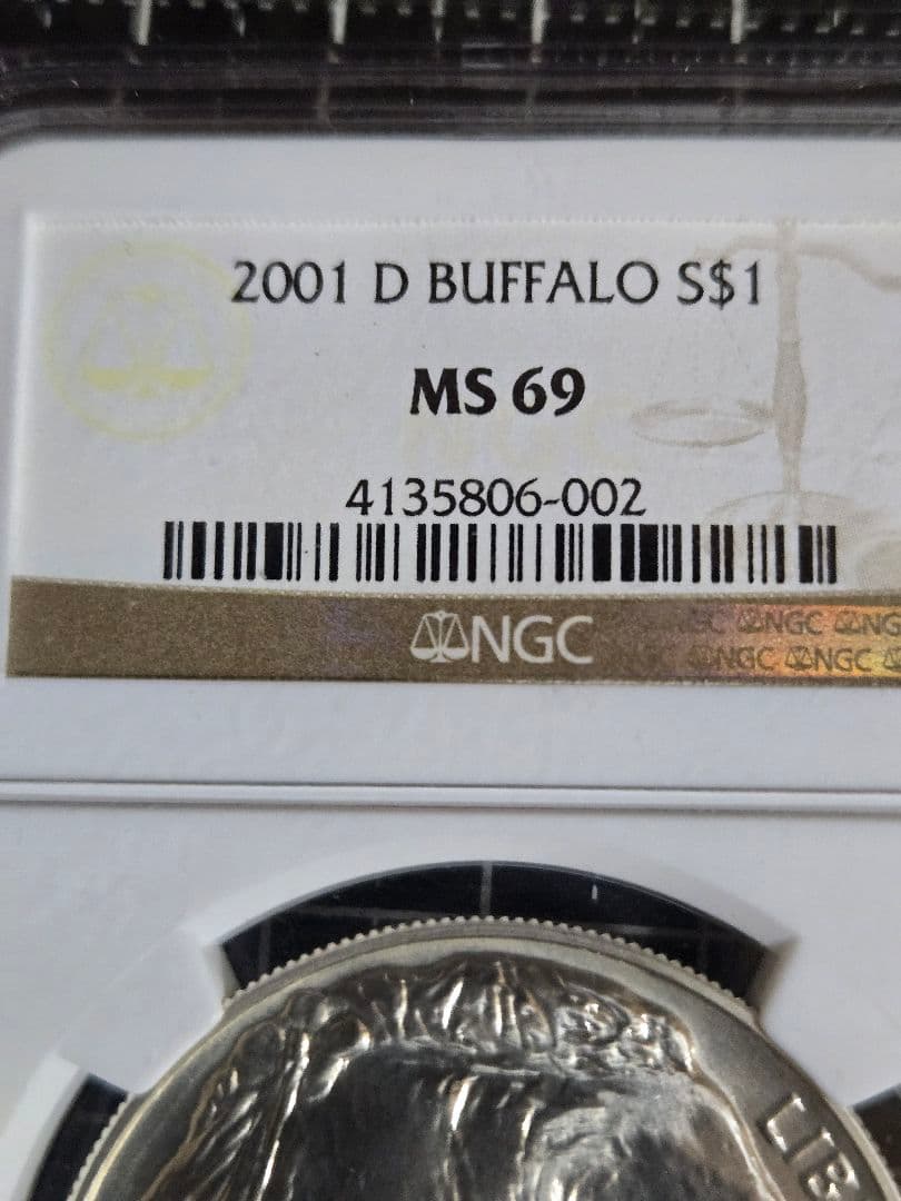 2001 D Buffalo $1 MS 69 バッファロー 銀貨 アメリカ