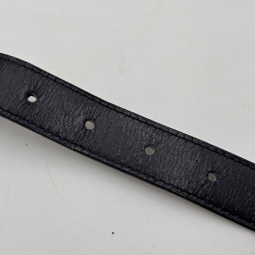 HERMES エルメス リバーシブル レザー ベルト Hバックル 黒　茶