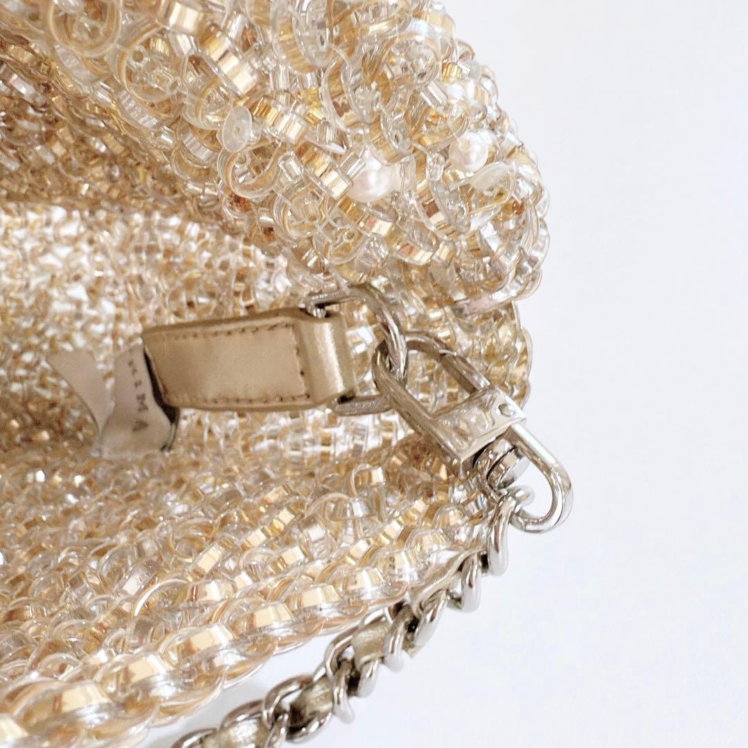 完売品　アンテプリマ　ペルラグリッター　ショルダー　ミディアム　シルバーゴールド