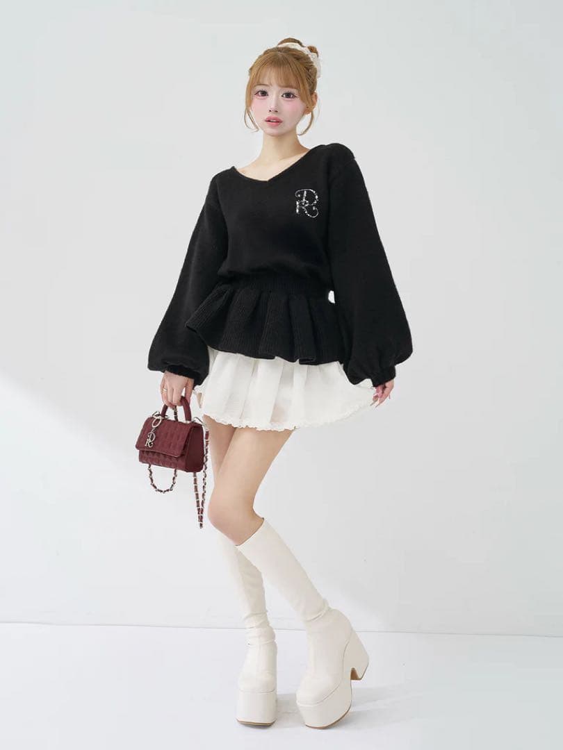 新品 ダーリッチ DRチャームチョコレートハンドバッグ ボルドー バレンタイン