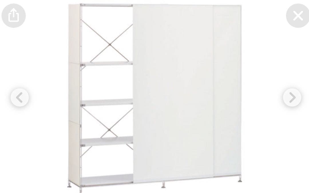 無印良品 ステンレスユニットシェルフ フロントスクリーン2つとレール ２連タイプ