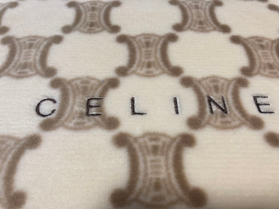 CELINE セリーヌ 綿毛布 マカダム総柄