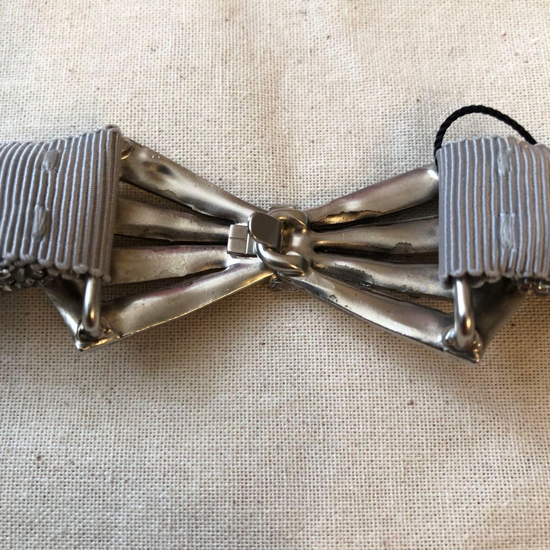 leur logette ルールロジェット リボン型ベルト シルバー サイズ0