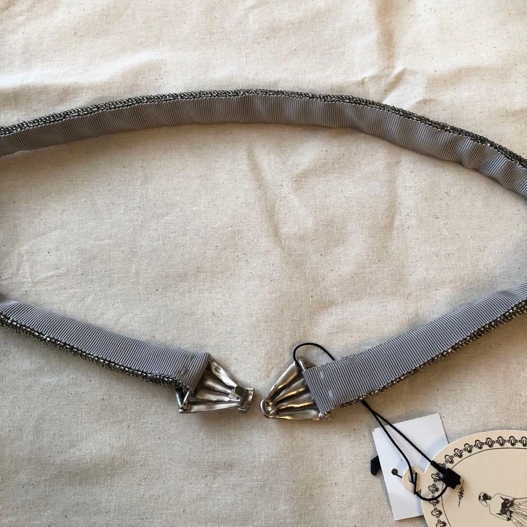 leur logette ルールロジェット リボン型ベルト シルバー サイズ0