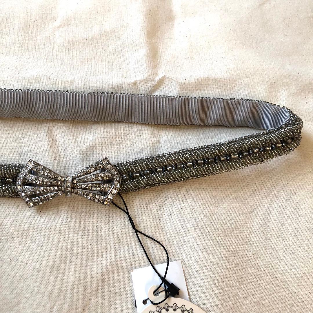 leur logette ルールロジェット リボン型ベルト シルバー サイズ0