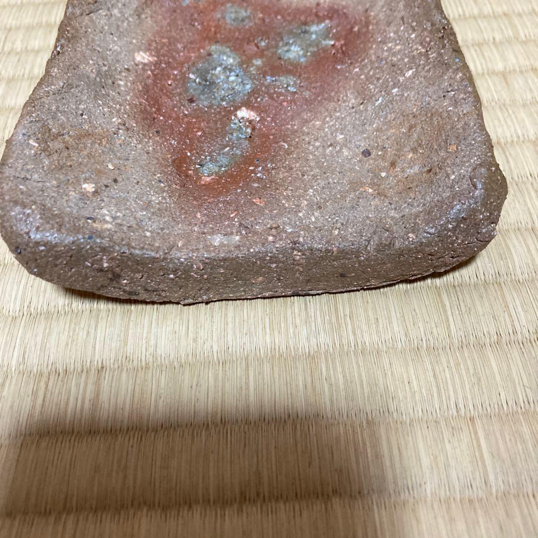 週末SAIE❗️國吉清尚　焼き締め珊瑚紋　板皿　向付