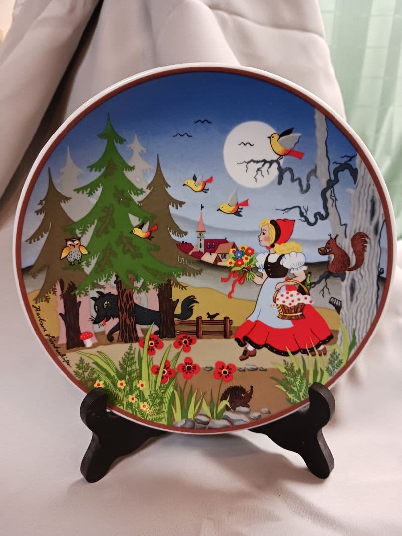 ✨ドイツ製グリム童話絵皿 　４枚　豆皿1枚プレゼント✨
