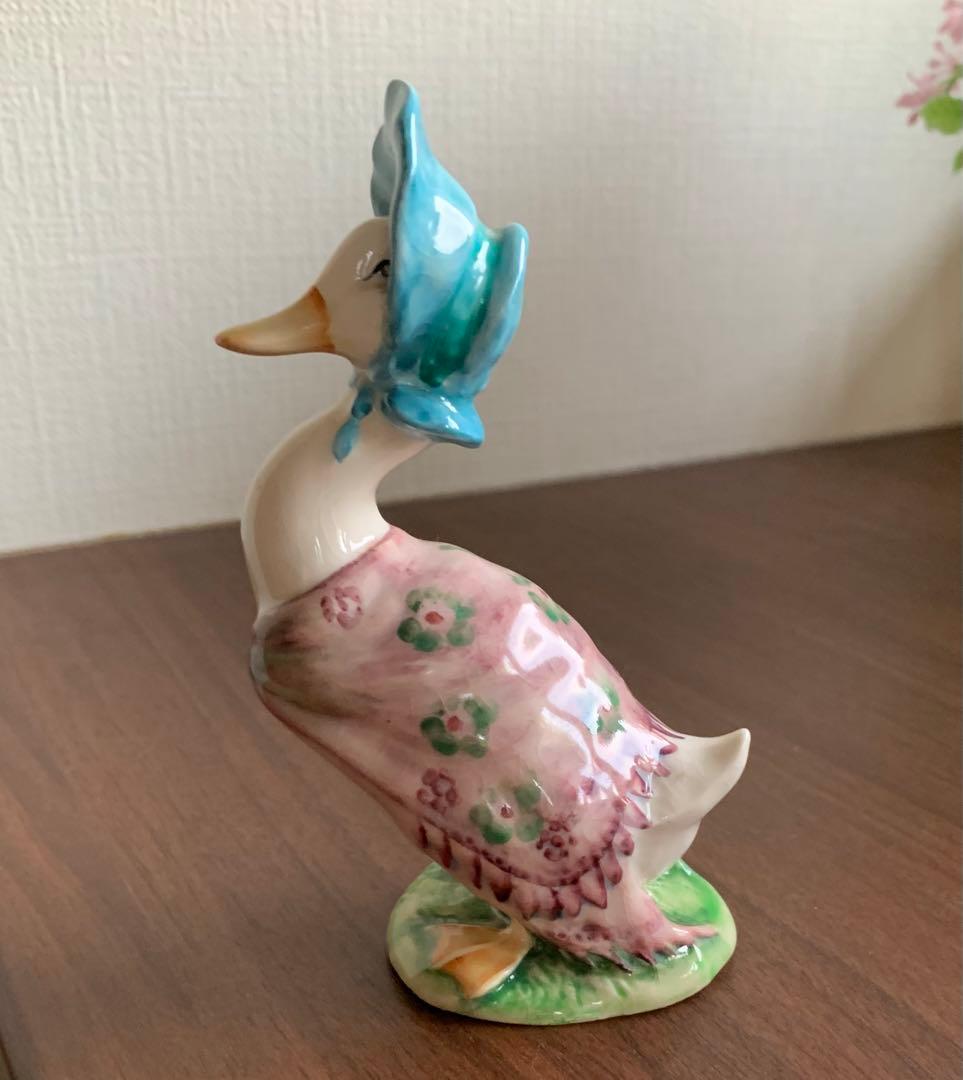 ピーターラビット ジマイマときつねの紳士 フィギュリン BP-2ゴールドオーバル