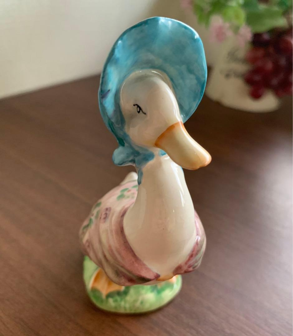 ピーターラビット ジマイマときつねの紳士 フィギュリン BP-2ゴールドオーバル