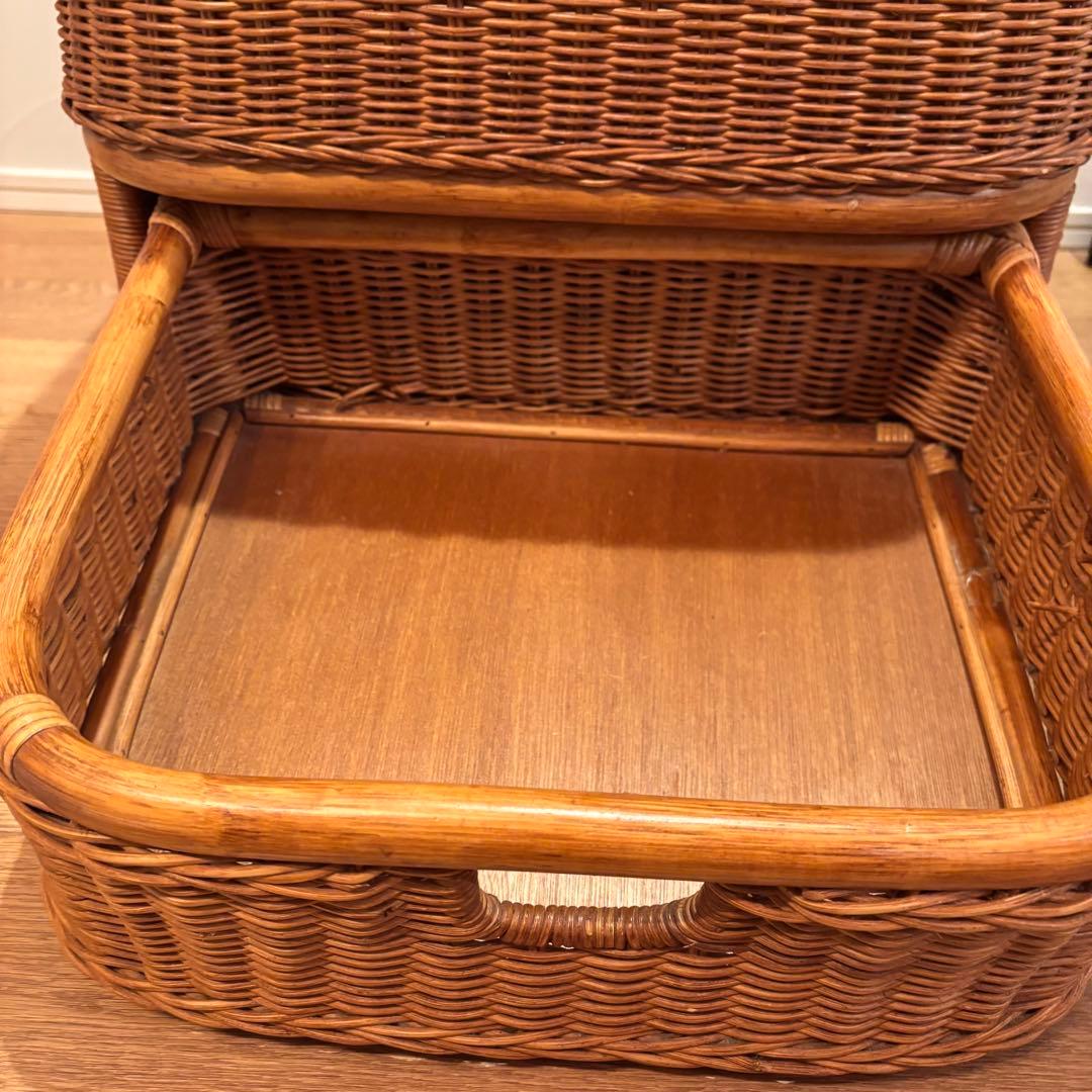 特大収納カゴ 蓋付きレトロ 古道具